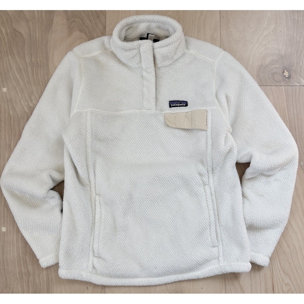Patagonia Re-Tool Snap-T Soft Fleece  Pullover Cream White Women's M Gorpcore